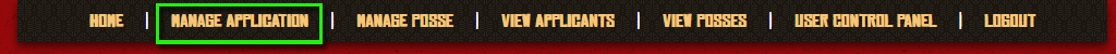 Main navigation menu