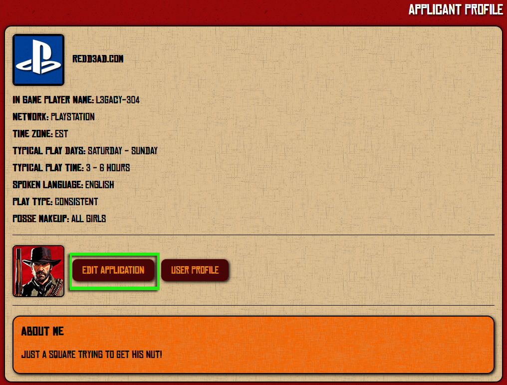 Applicant Profile